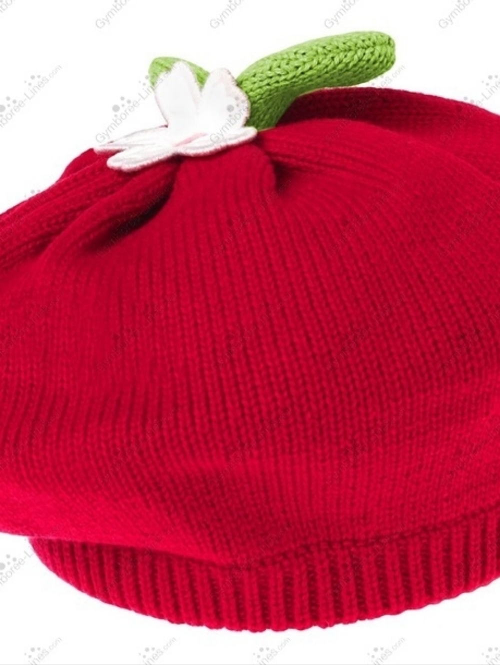 Gymboree Vibrant Red Cotton Beanie Sz 5 - 7, Great For Spring, Cherry Red